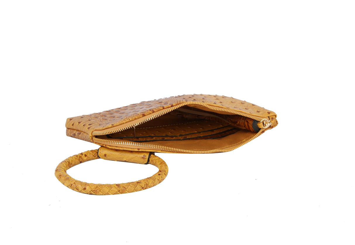 HF  Tassel Accented Embossed Wristlet Clutch  JYV-0374 by hfstylish