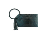 HF  Tassel Accented Embossed Wristlet Clutch  JYV-0374 by hfstylish