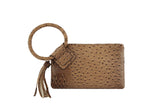 HF  Tassel Accented Embossed Wristlet Clutch  JYV-0374 by hfstylish