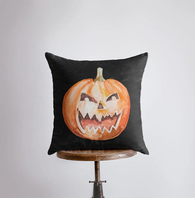 Jack O Lantern Pillow Cover | Fall Décor | Halloween Pillows | Halloween Décor | Fall Throw Pillows | Cute Throw Pillows by UniikPillows - Vysn