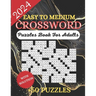 2024 Easy Crossword Puzzles Book For Adults With Solution: 50+ Easy To Medium Crossword Puzzles For Adults Seniors & Teens