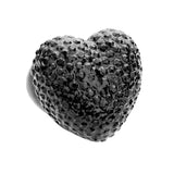 Rhinestone Pave Heart Stretch Ring by Madeline Love