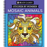 Brain Games - Sticker by Number: Mosaic Animals (28 Images to Sticker)