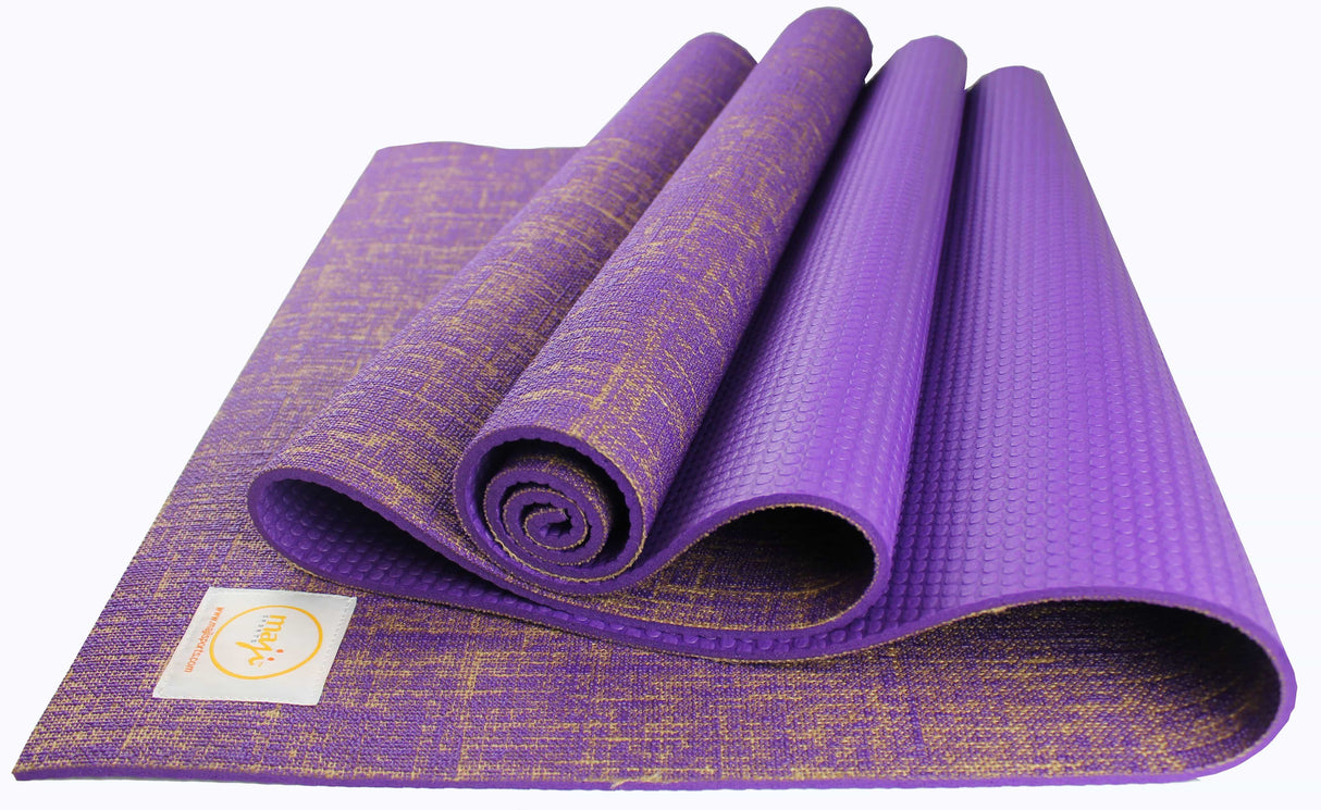 Jute Premium Eco Yoga Mat + Foot Massager (7.5cm x 17.5cm) by Jupiter Gear