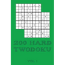 200 Hard Twodoku Vol 1: Two overlapping Sudoku, puzzle booklet, 2 puzzles per page