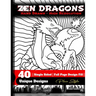 Zen Dragons - no pattern Style Adult Coloring Book