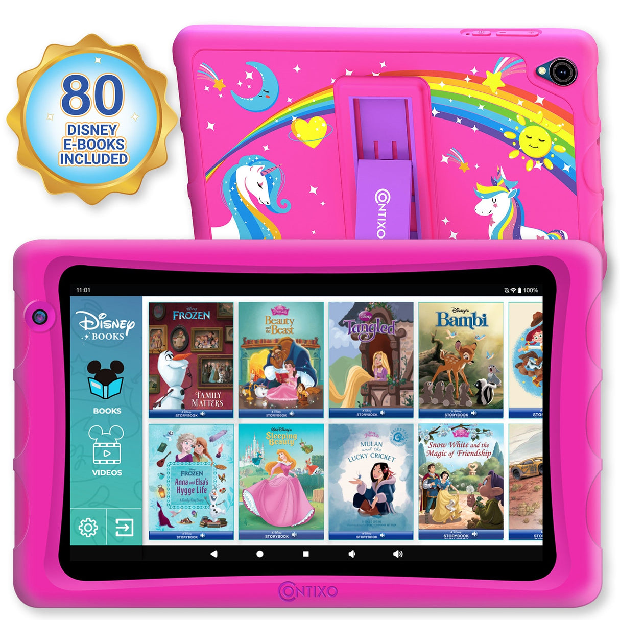 Contixo K80 8-Inch Kids Tablet Featuring 80 Disney eBooks - 2GB + 64GB by Contixo