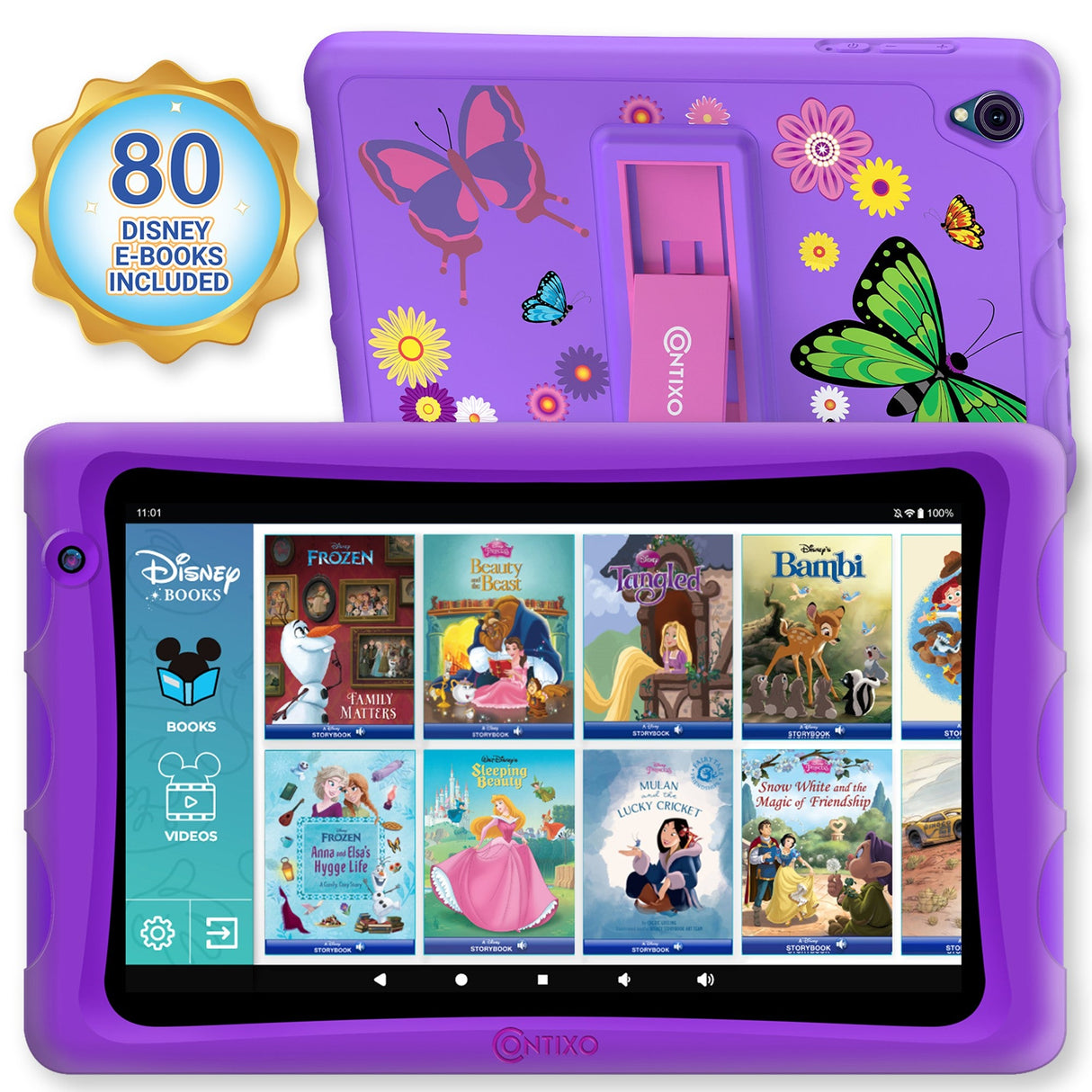 Contixo K80 8-Inch Kids Tablet Featuring 80 Disney eBooks - 2GB + 64GB by Contixo