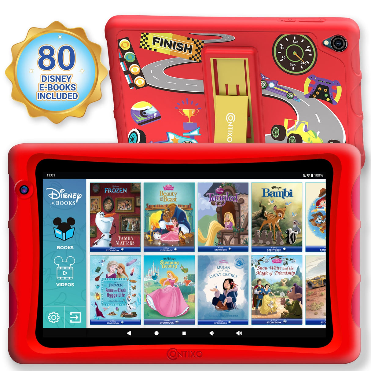 Contixo K80 8-Inch Kids Tablet Featuring 80 Disney eBooks - 2GB + 64GB by Contixo