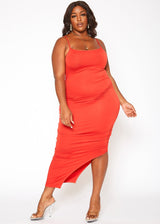 Plus Size Women's Spaghetti Strap Long Dress by Shop at Konus