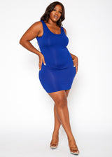 Plus Size Women's Basic Scoop Neck Dress by Shop at Konus