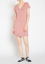 Basic Women's V-Neck Mini Wrap Dress by Shop at Konus