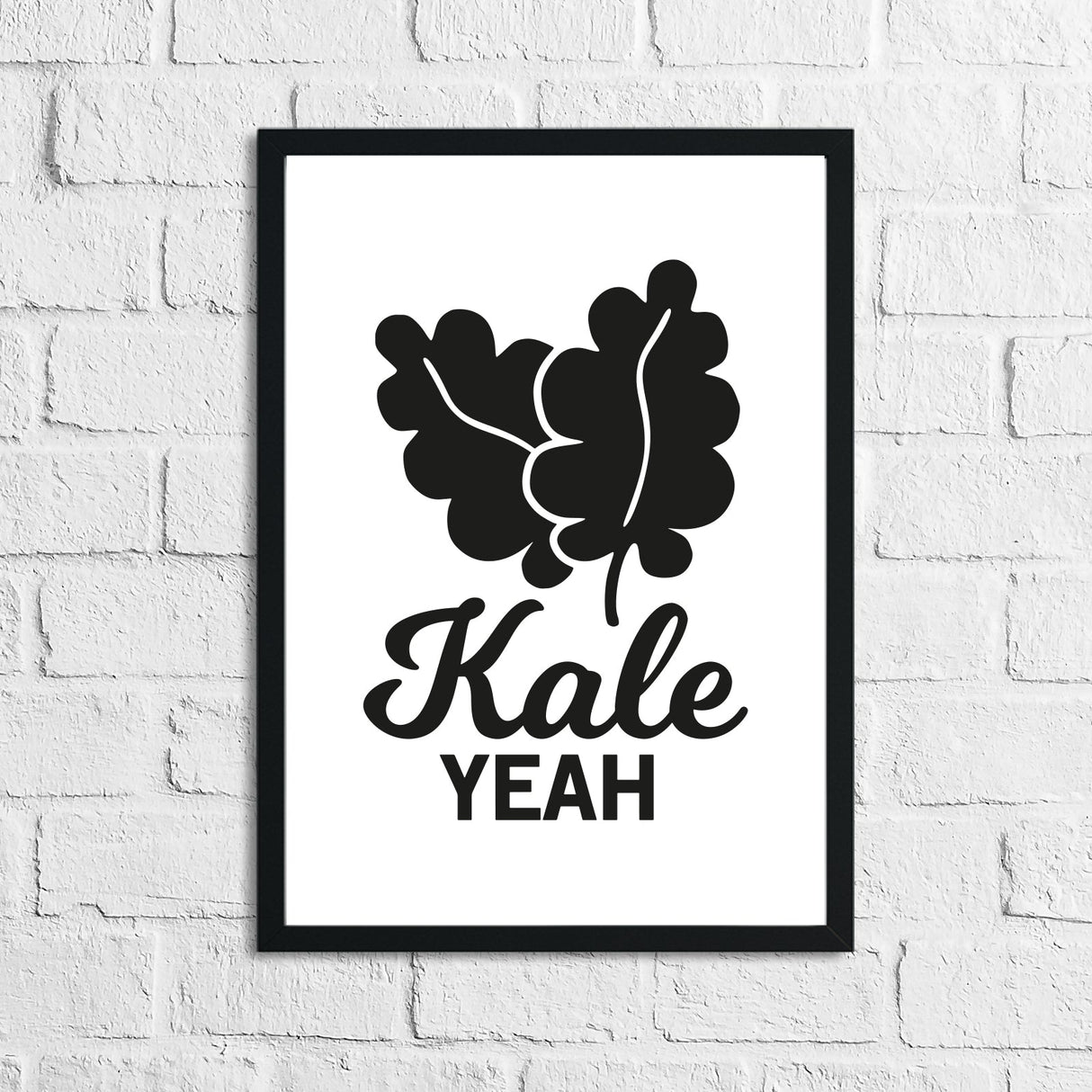 Kale Yeah Humorous Kitchen Home Simple Wall Decor Print by WinsterCreations™ Official Store