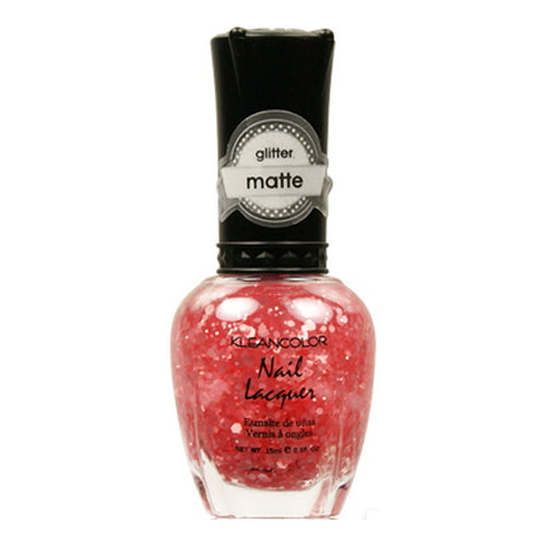 KLEANCOLOR Glitter Matte Nail Lacquer - Blush Pink