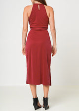 Women's Haltered Sheath Midi Dress by Shop at Konus