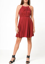 Women's Halter Neck Gathered Front Dress by Shop at Konus