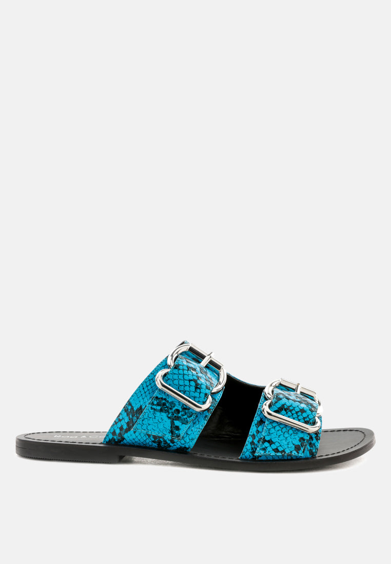 kelly flat sandal with buckle straps by London Rag