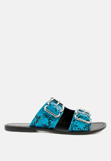 kelly flat sandal with buckle straps by London Rag