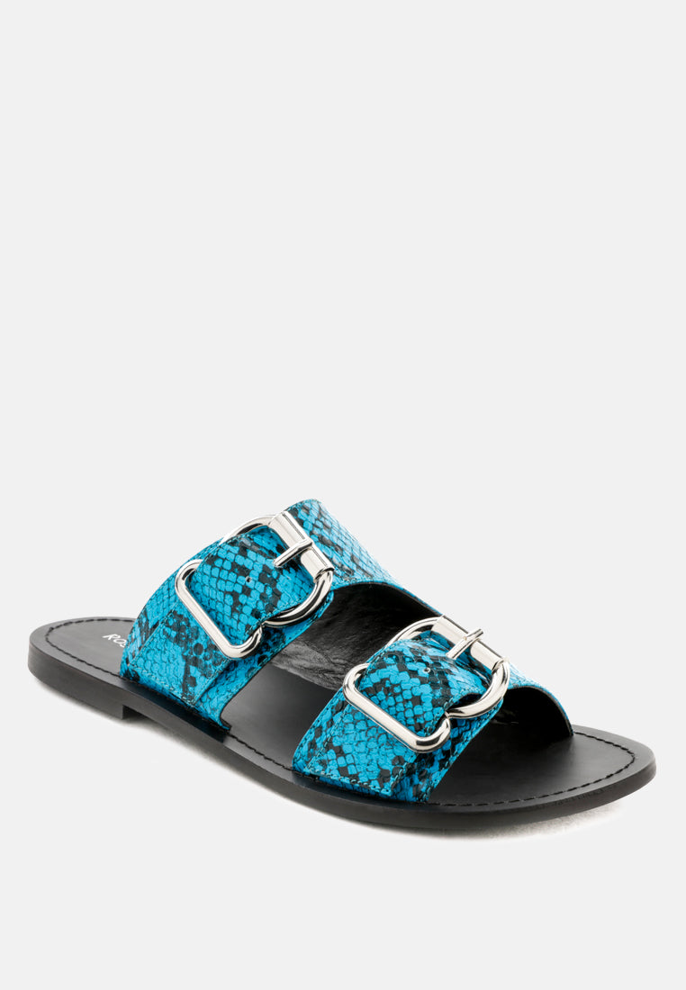 kelly flat sandal with buckle straps by London Rag