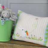 Spring Bunny Mini Pillow, Ecru by Melange Collection