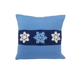 Blue Snowflake Pillow, 12" by Melange Collection