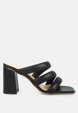 kywe textured heel chunky strap sandals by London Rag