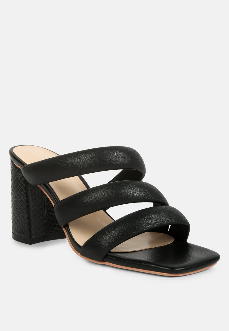 kywe textured heel chunky strap sandals by London Rag