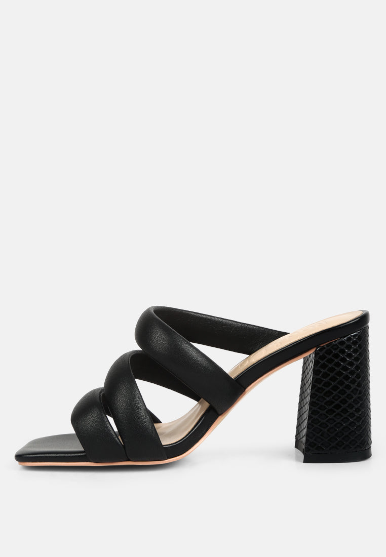 kywe textured heel chunky strap sandals by London Rag