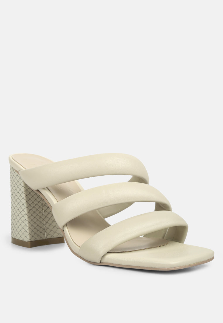 kywe textured heel chunky strap sandals by London Rag