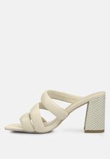 kywe textured heel chunky strap sandals by London Rag