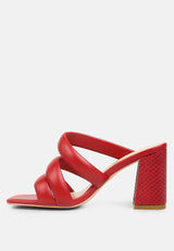 kywe textured heel chunky strap sandals by London Rag