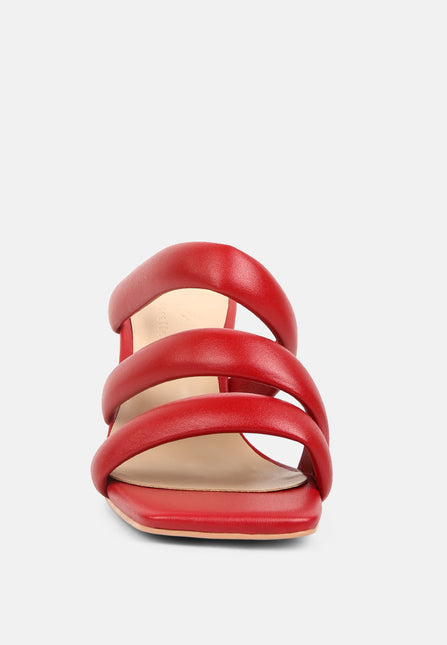 kywe textured heel chunky strap sandals by London Rag