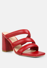 kywe textured heel chunky strap sandals by London Rag