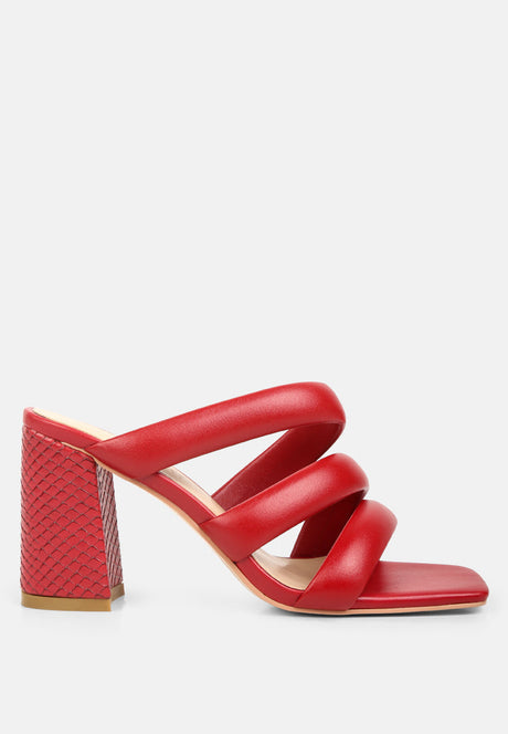 kywe textured heel chunky strap sandals by London Rag