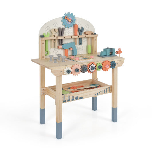 Kids Play Tool Workbench with Realistic Accessories