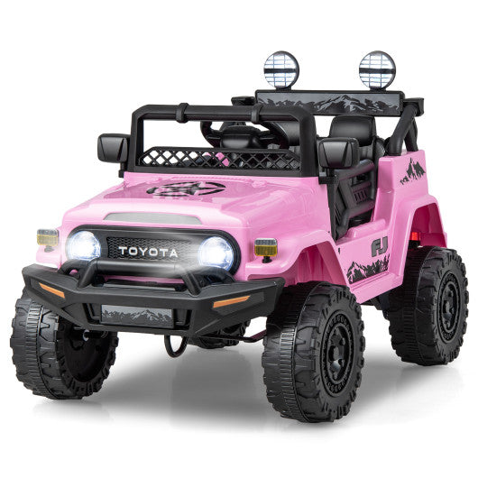 12V 7Ah Licensed Toyota FJ Cruiser Electric Car with Remote Control-Pink