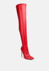 gush over knee heeled boots by London Rag