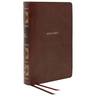 Nkjv, Reference Bible, Classic Verse-By-Verse, Center-Column, Leathersoft, Brown, Red Letter Edition, Comfort Print