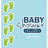 It's a Boy: Baby Shower Guest Book and Blue Themed with Baby Footprints, Personalized Wishes for Baby & Advice for Parents, Sign In, Gift Log, and Kee