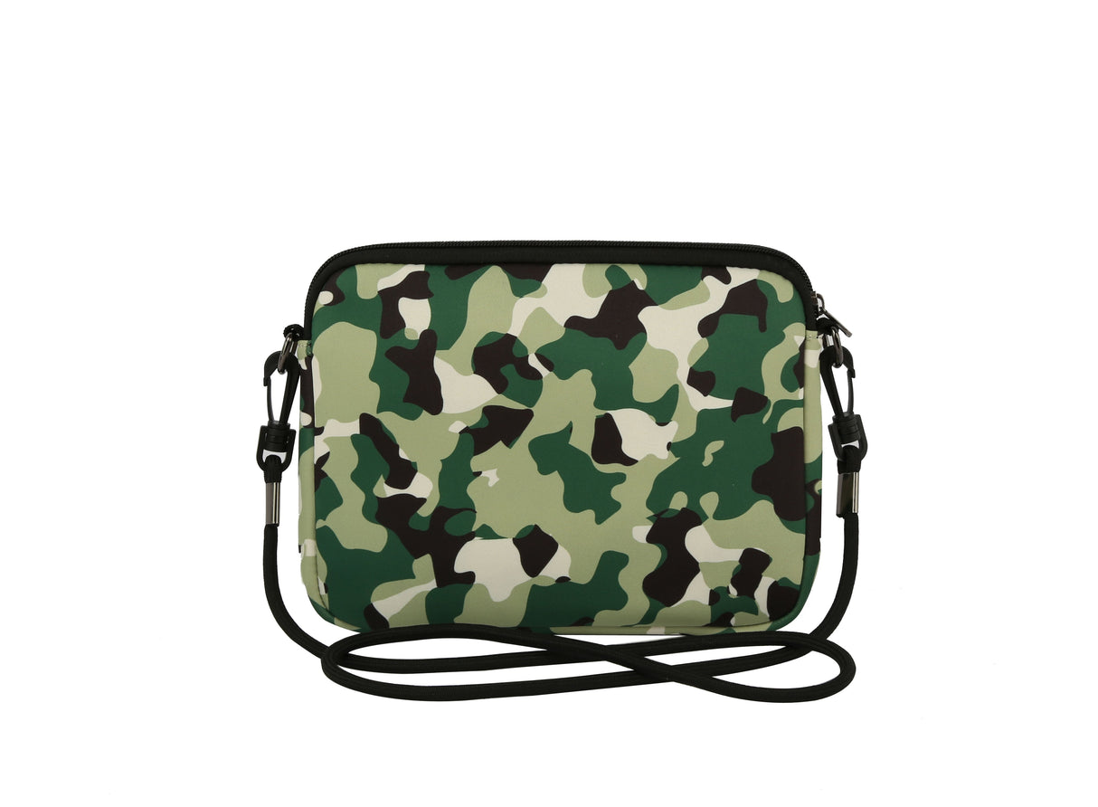 Military print Crossbody Messenger Bag Travel Bag by hfstylish