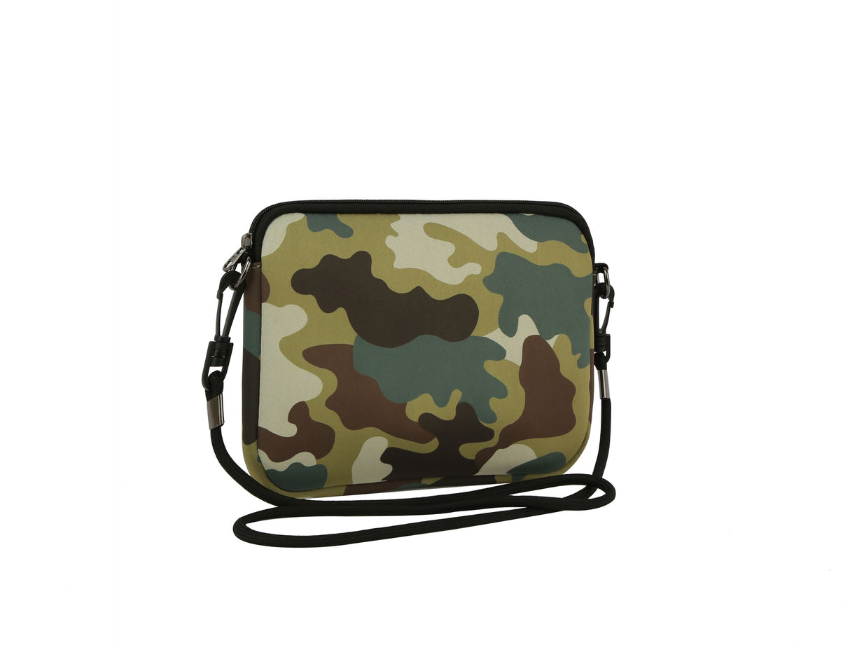 Military print Crossbody Messenger Bag Travel Bag by hfstylish