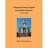 Culpeper County, Virginia Deed Book Abstracts 1781-1783