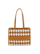 Argyle pattern tote bag by hfstylish