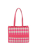 Argyle pattern tote bag by hfstylish