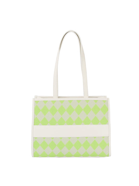 Argyle pattern tote bag by hfstylish