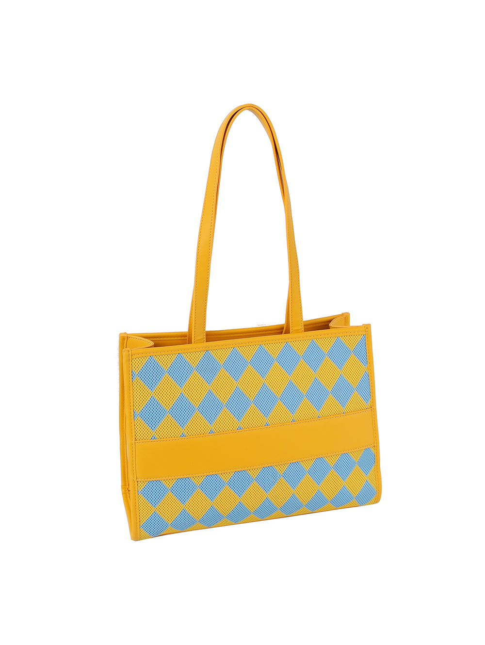 Argyle pattern tote bag by hfstylish