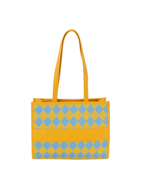 Argyle pattern tote bag by hfstylish