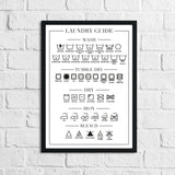 Laundry Guide 2 Simple Wall Home Decor Print by WinsterCreations™ Official Store