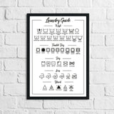 Laundry Guide Simple Wall Decor Print by WinsterCreations™ Official Store