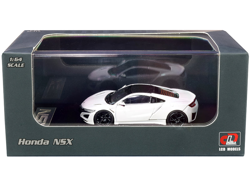 Honda NSX White with Carbon Top 1/64 Diecast Model Car by LCD Models